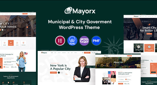 Mayorx – Chủ đề WordPress của chính quyền thành phố và đô thị