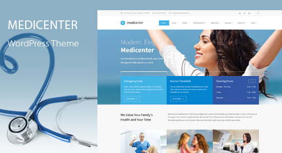 MediCenter - Health Medical Clinic WordPress Theme