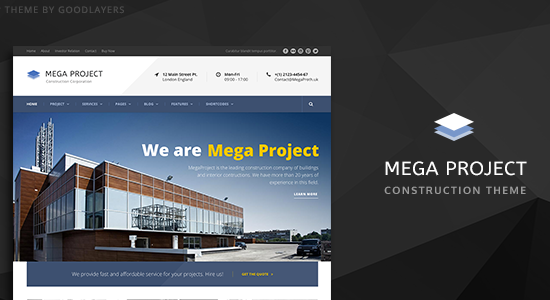 Mega Project - Construction WordPress