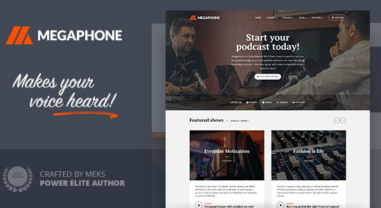 Megaphone - Podcast WordPress Theme