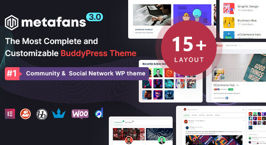 MetaFans - Community & Social Network BuddyPress Theme