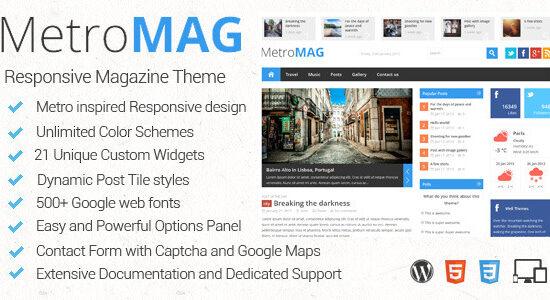 Metro Magazine Responsive WordPress Theme