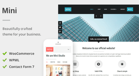 Mini - A Unique Responsive WordPress Theme