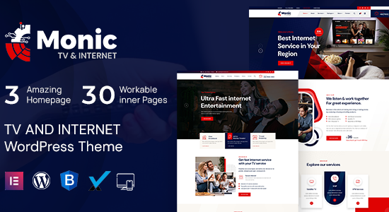 Monic - Giao diện WordPress cho TV & Internet & RTL Ready