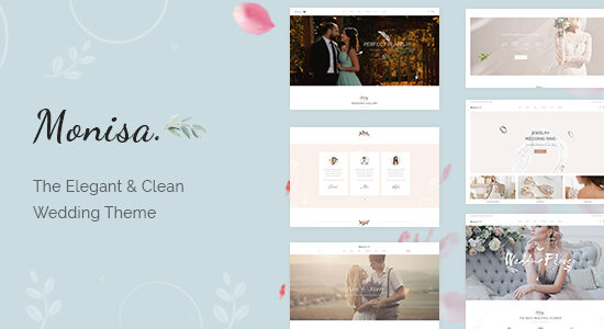 Monisa - Elegant & Clean Wedding WordPress Theme