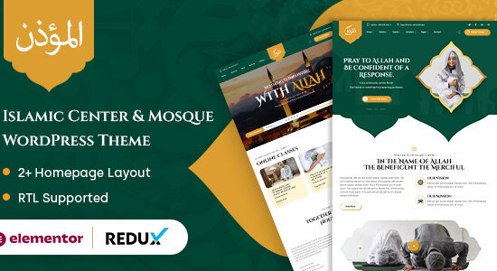 Muezzin - Trung tâm Hồi giáo & Nhà thờ Hồi giáo WordPress Theme + RTL