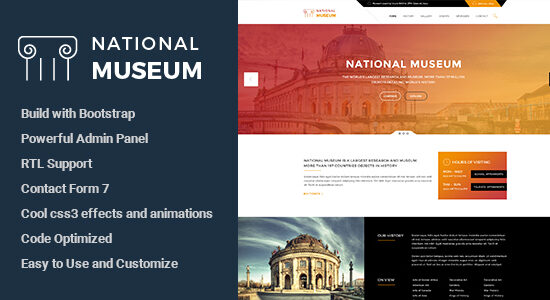 Museum - Responsive WordPress Theme