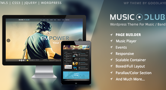 Music Club - Band | Party Wordpress