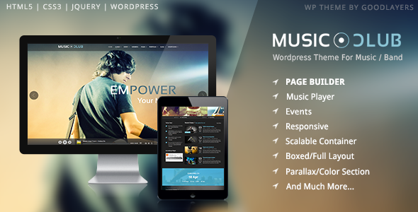 Music Club - Band | Party WordPress