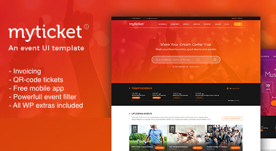 MyTicket - Hệ thống quản lý vé/sự kiện WordPress Theme