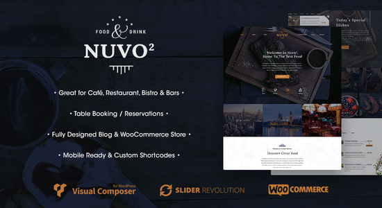 NUVO2 - Chủ đề WordPress cho quán cà phê và nhà hàng