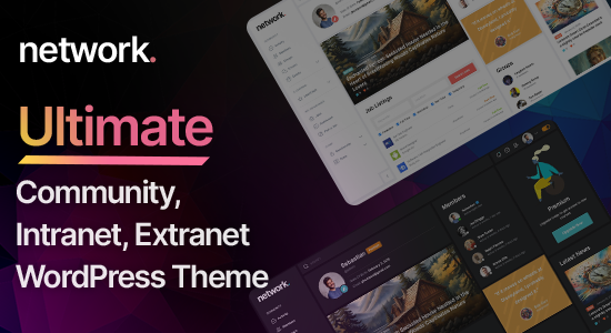 Network - Intranet, Extranet, Community WordPress Theme