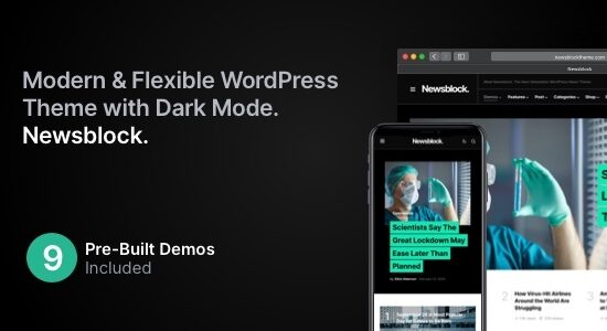 Newsblock - News & Magazine WordPress Theme with Dark Mode