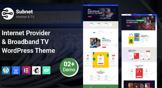 Nhà cung cấp Internet Broadband TV WordPress Theme | Dịch vụ Internet - Mạng con