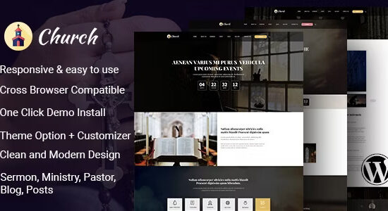 Nhà thờ – Chủ đề WordPress Nhà thờ đa năng