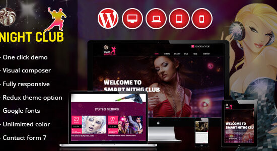 Night Club - Chủ đề WordPress một trang cho các bữa tiệc