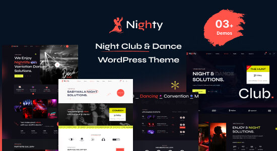 Nighty - Chủ đề WordPress Câu lạc bộ đêm