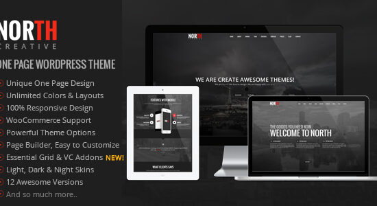 North - One Page Parallax WordPress Theme