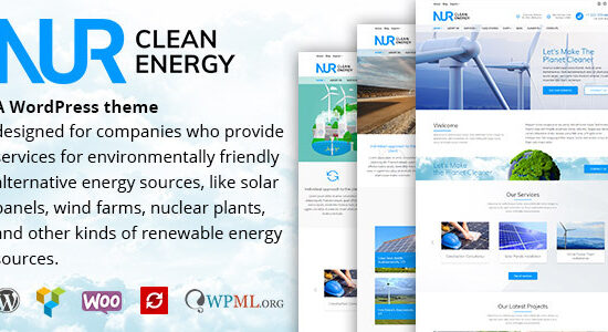 Nur - Alternative & Renewable Energy WordPress Theme