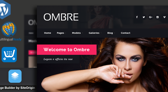 OMBRE - Chủ đề WordPress thời trang của công ty người mẫu