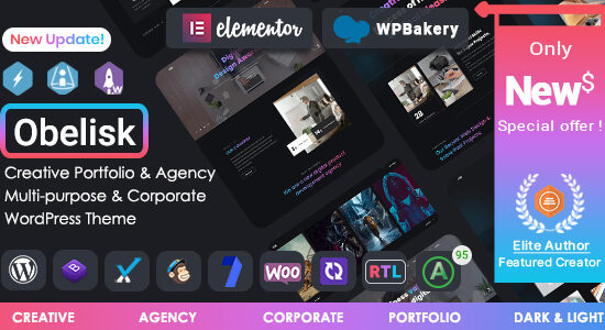 Obelisk - Agency Portfolio & Creative WordPress Theme