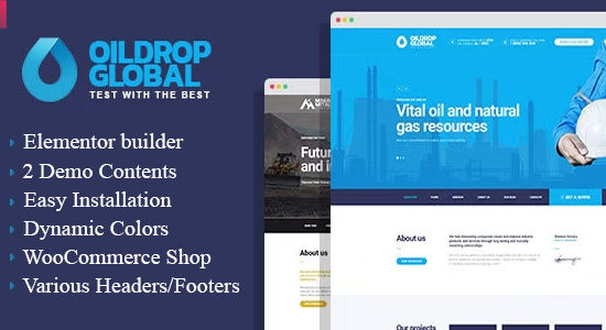 OilDrop - Oil and Gas Industrial WordPress theme