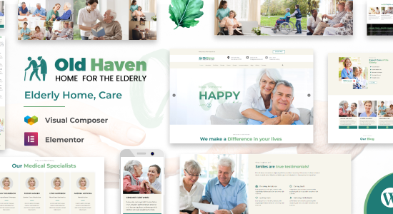 Old Haven | Nhà dưỡng lão, Chủ đề WordPress chăm sóc người cao tuổi