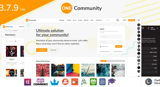 OneCommunity - BuddyPress Membership Theme