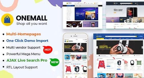 OneMall - Chủ đề WordPress WooCommerce của Chợ thương mại điện tử (Bao gồm Giao diện di động)