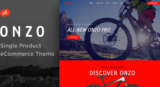 Onzo - Chủ đề WordPress thương mại điện tử cho cửa hàng xe đạp và sản phẩm đơn lẻ