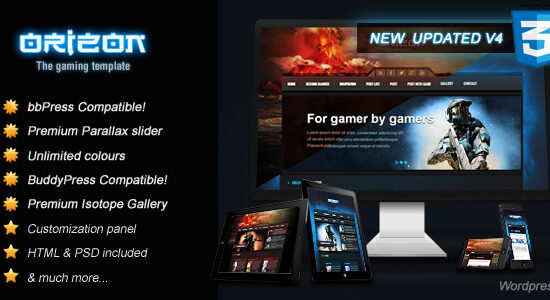 Orizon - The Gaming Template WP version