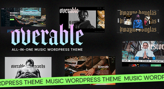 Overable - Chủ đề WordPress âm nhạc chuyên nghiệp