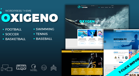 Oxigeno – Sports Club & Team WordPress Theme