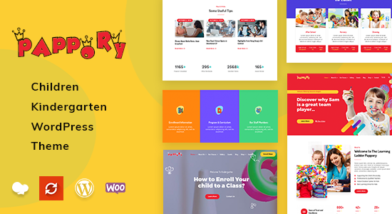 Pappory - Chủ đề WordPress mẫu giáo dành cho trẻ em