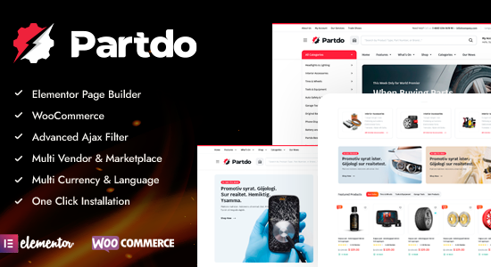 Partdo - Auto Parts and Tools Shop WooCommerce Theme