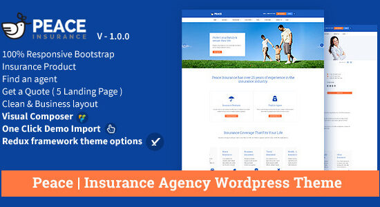 Peace – Insurance Agency WordPress Theme