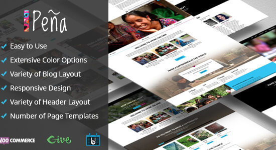 Pena - Chủ đề WordPress từ thiện/phi lợi nhuận