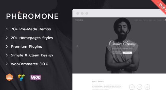 Pheromone - Chủ đề WordPress đa ý tưởng sáng tạo