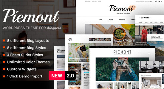 Piemont - Premium Travel & Lifestyle Responsive WordPress Blog Theme