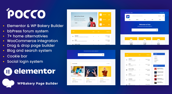 Pocco -  bbPress Forum  WordPress Theme