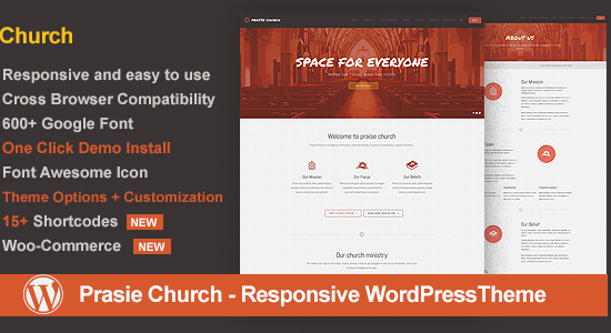 Praise Church - Chủ đề WordPress đáp ứng