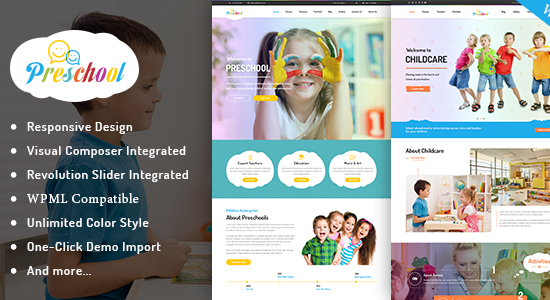 Preschool - Nurseries Kindergarten WordPress Theme