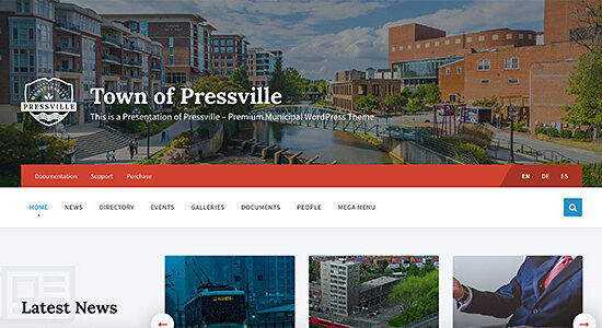 Pressville - Municipal & City Government WordPress Theme