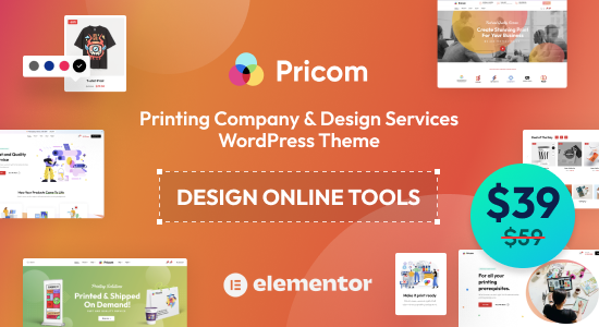 Pricom - Printing Company & Design Services WordPress theme