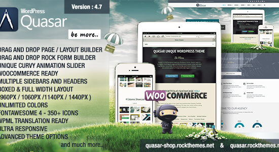 Quasar - Chủ đề WordPress với Animation Builder