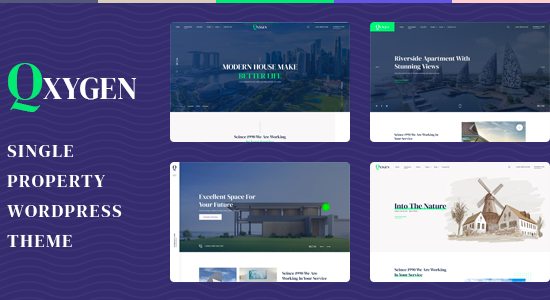 Qxygen - Chủ đề WordPress cho bất động sản đơn lẻ