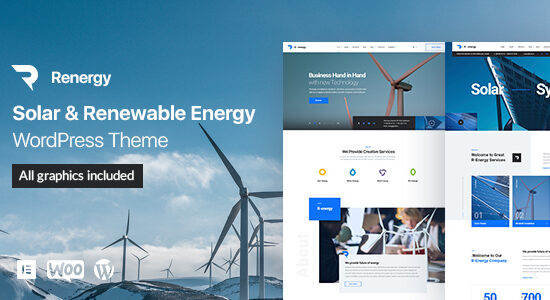 R-energy - Solar and Renewable Energy WordPress Theme