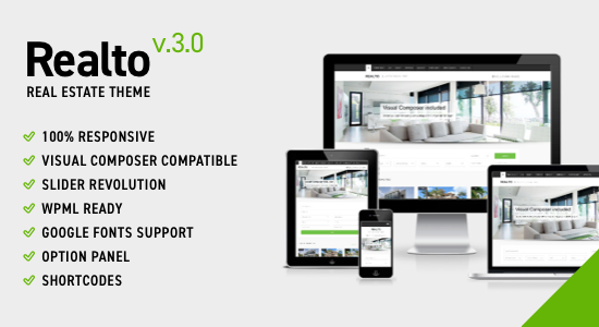 Realto - WordPress Theme for Real Estate Companies