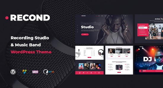 Recond - Recording Studio & Music Band WordPress Theme