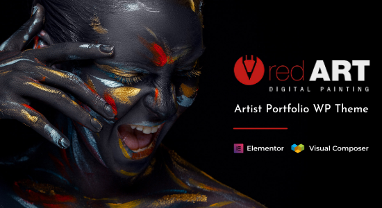 Red Art | Artist Portfolio WordPress Theme